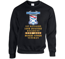 Load image into Gallery viewer, 1st Bn 18th Inf W Dui - Cib - Desert Storm Vet W Fireball Line X 300 T Shirt
