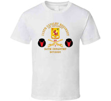 Load image into Gallery viewer, 113th Cavalry Regiment - Cav Br - Dui - 1st Squadron W Red Regt Txt - 34th Id - Ssi X 300 T Shirt
