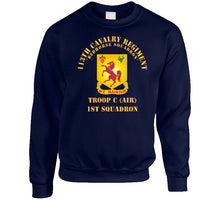 Load image into Gallery viewer, 113th Cavalry Regiment - Dui - Redhorse Squadron - Troop C - 1st Squadron X 300 T Shirt
