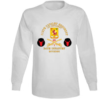 Load image into Gallery viewer, 113th Cavalry Regiment - Cav Br - Dui - 1st Squadron W Red Regt Txt - 34th Id - Ssi X 300 T Shirt
