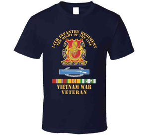 Army - Dui - 14th Infantry Regiment The Right Of The Line W Cib - Vn Svc X 300 Classic T Shirt, Crewneck Sweatshirt, Hoodie, Long Sleeve