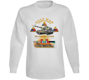 Desert Storm - 2nd Armored Div - Combat Veteran W Gulf Svc - Hell On Wheels X 300 T Shirt