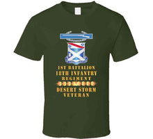 Load image into Gallery viewer, 1st Bn 18th Inf W Dui - Cib - Desert Storm Vet W Fireball Line X 300 T Shirt
