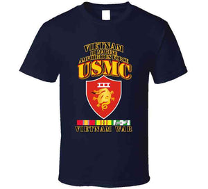 Usmc -  Iii Maf - Vietnam War  W 1 Row Vn Svc Ribbons T Shirt