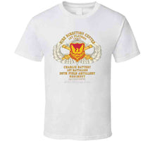 Load image into Gallery viewer, 39th Field Artillery Regiment, 1st Platoon, Fdc, Charlie Battery, 1st Battalion Airborne X 300 T Shirt
