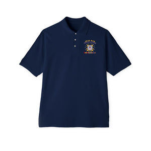 Men's Piqué Polo - USCG - Coast Guard w stars w IRAQ SVC