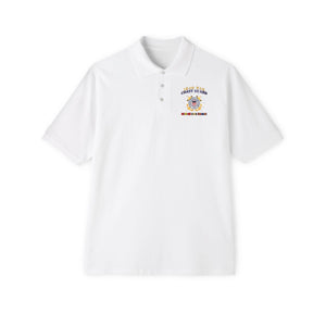 Men's Piqué Polo - USCG - Coast Guard w stars w IRAQ SVC