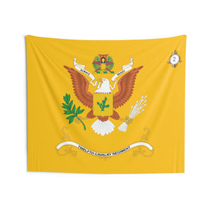 Indoor Wall Tapestries -  2nd Battalion, 12th Cavalry Regiment  - Always Ready - Regimental Colors Tapestry