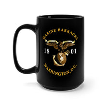 Load image into Gallery viewer, Black Mug 15oz - Marine Barracks - Washington, D.C 1801 X 300
