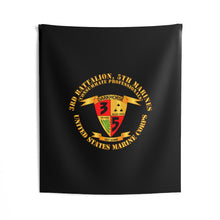 Load image into Gallery viewer, Indoor Wall Tapestries - USMC - 3rd Battalion, 5th Marines - Dark Horse

