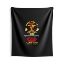 Load image into Gallery viewer, Indoor Wall Tapestries - USMC - WWI  - 3rd Bn, 5th Marines - w  WWI Ribbon - Streamer
