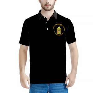 Custom Shirts All Over Print POLO Neck Shirts - Army - Command Sergeant Major - CSM - Veteran