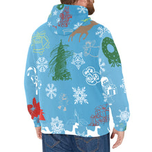 Load image into Gallery viewer, Santa Claus is coming to town New Men&#39;s All-Over Print Hoodie (Model H55)
