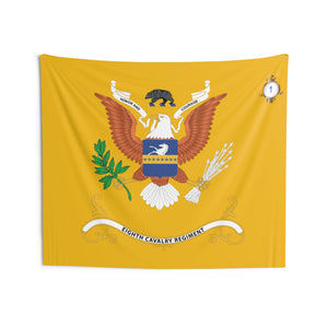 Indoor Wall Tapestries - 1st Battalion, 8th Cavalry Regiment - (Honor and Courage) - Regimental Colors Tapestry