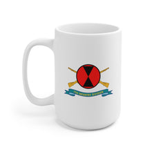 Load image into Gallery viewer, Ceramic Mug 15oz - Army - 7th Infantry Division - SSI w Br - Ribbon X 300
