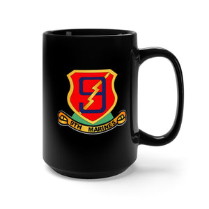 Black Mug 15oz - USMC - 9th Marine Regiment wo Txt