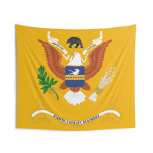 Load image into Gallery viewer, Indoor Wall Tapestries - 8th Cavalry Regiment - (Honor and Courage) - Regimental Colors Tapestry
