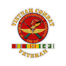 Load image into Gallery viewer, Kiss-Cut Stickers - USMC - Vietnam Combat Veteran - 1st Force Recon Co w VN SVC
