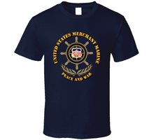 Load image into Gallery viewer, United States Merchant Marine, &quot;Peace and War&quot; with Color Shield - T Shirt, Premium and Hoodie
