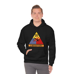 Unisex Heavy Blend™ Hooded Sweatshirt - Army - 20th Armored Division - Liberators wo Txt