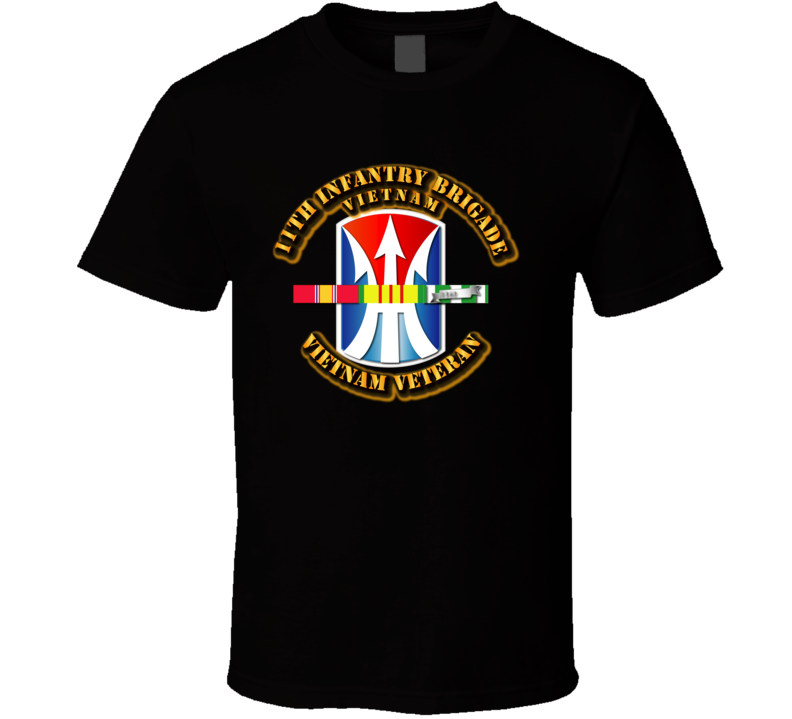 11th Infantry Brigade with Vietnam Service Ribbons T Shirt, Premium, Hoodie