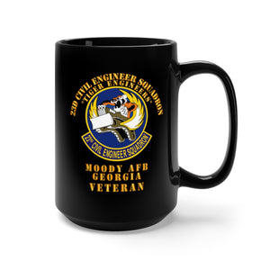 Black Mug 15oz - USAF - 23d Civil Engineer Squadron - Tiger Engineers - Moody AFB, GA