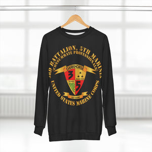 AOP Unisex Sweatshirt - USMC - 3rd Battalion, 5th Marines - Dark Horse