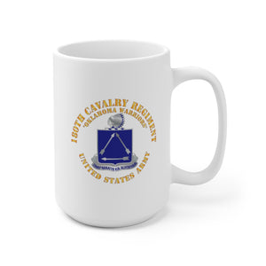 Ceramic Mug 15oz - Army - 180th Cavalry Regiment - Oklahoma Warriors - US Army X 300