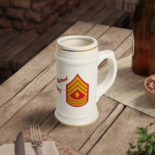 Load image into Gallery viewer, Beer Stein Mug - USMC - E8 - First Sergeant (1SG) - Retired X 300
