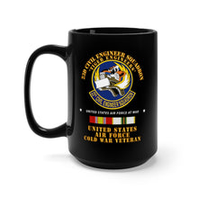 Load image into Gallery viewer, Black Mug 15oz - USAF - 23d Civil Engineer Squadron - Tiger Engineers - Cold War Vet w COLD SVC -
