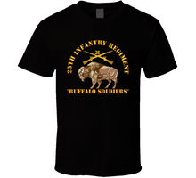 Load image into Gallery viewer, Army - 25th Infantry Regiment - Buffalo Soldiers W 25th Inf Branch Insignia T Shirt
