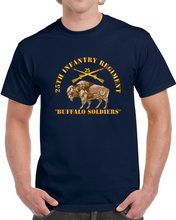 Load image into Gallery viewer, Army - 25th Infantry Regiment - Buffalor Soldiers W 25th Inf Branch Insignia T Shirt
