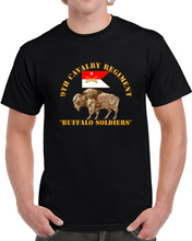 Load image into Gallery viewer, Army - 9th Cavalry Regiment - Buffalo Soldiers W 9th Cav Guidon T Shirt
