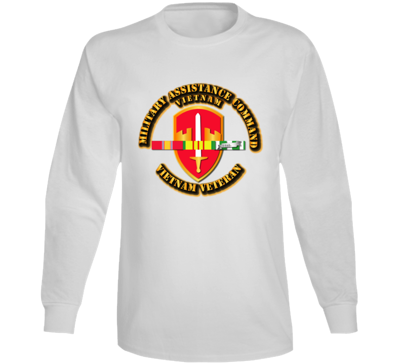 Army -  Macv W Svc Ribbons Long Sleeve T Shirt