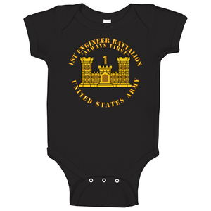 1st Engineer Battalion - Always First - Eng Branch Num - Us Army Baby One Piece