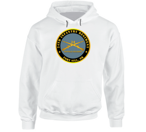 Army - 24th Infantry Regiment - Fort Sill, Ok - Buffalo Soldiers W Inf Branch Hoodie