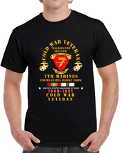 Load image into Gallery viewer, Usmc - Cold War Vet - 7th Marines W Cold Svc X 300 T Shirt
