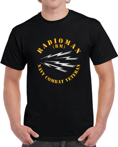 Navy - Rate - Radioman - Navy Combat Veteran T Shirt