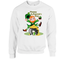 Load image into Gallery viewer, St. Patrick&#39;s Day - Leprechaun&#39;s - Happy St Patrick&#39;s Day - Luck Crewneck Sweatshirt
