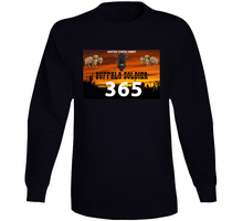 Load image into Gallery viewer, Us Army - Buffalo Soldier - 365 W Buffalo Head Center X 300 Long Sleeve T Shirt
