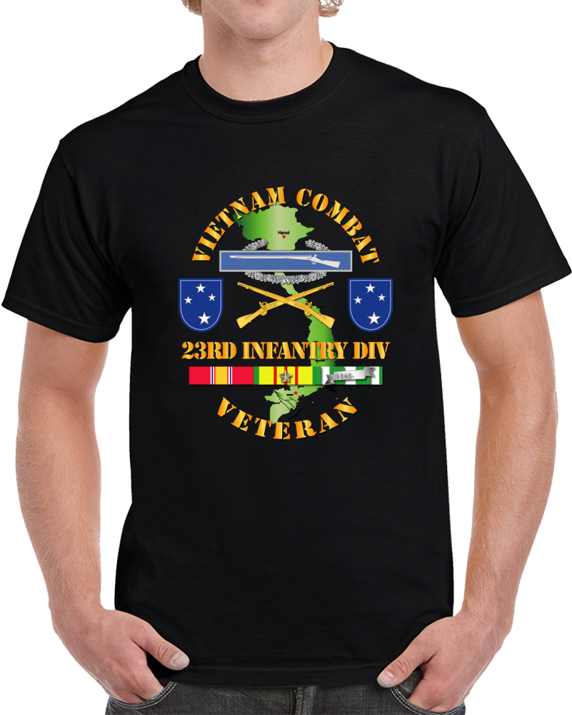 Army - Vietnam Combat Infantry Veteran W 23rd Inf Div Ssi V1 T Shirt