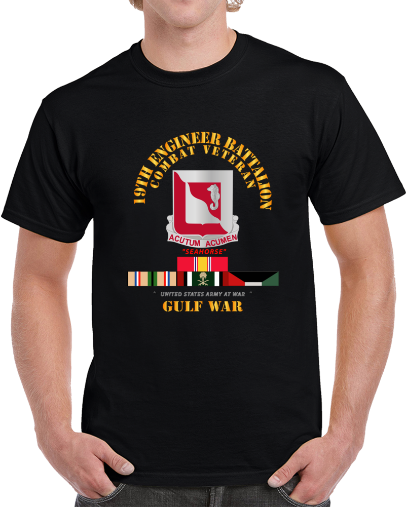 Army - 19th Engineer Battalion - Gulf War W Svc Classic T Shirt, Crewneck Sweatshirt, Hoodie, Long Sleeve, Mug