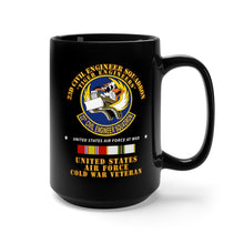 Load image into Gallery viewer, Black Mug 15oz - USAF - 23d Civil Engineer Squadron - Tiger Engineers - Cold War Vet w COLD SVC -
