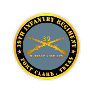 Kiss-Cut Stickers - Army - 39th Infantry Regiment - Buffalo Soldiers - Fort Clark, TX w Inf Branch
