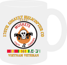 Load image into Gallery viewer, 176th Gunships (Muskets) - Guns - Vietnam Vet with Service Ribbons - Mug
