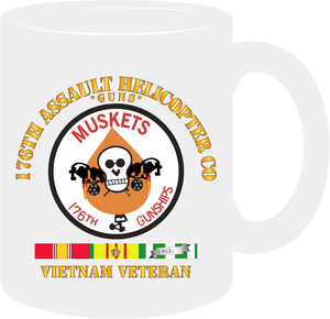 176th Gunships (Muskets) - Guns - Vietnam Vet with Service Ribbons - Mug