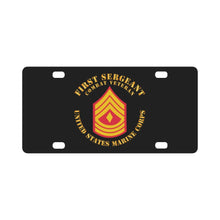 Load image into Gallery viewer, USMC - First Sergeant - Combat Veteran X 300 Classic License Plate
