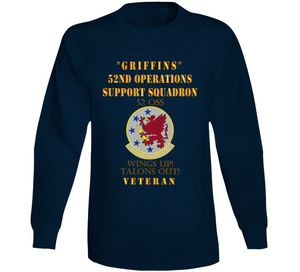 Army - Usaf - 52nd Operations Support Squadron - Griffins - Wings Up Talons Out Long Sleeve