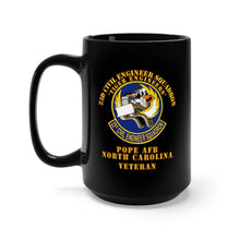 Load image into Gallery viewer, Black Mug 15oz - USAF - 23d Civil Engineer Squadron - Tiger Engineers - Pope AFB, NC
