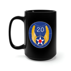 Black Mug 15oz - SSI - AAC - 20th Air Force wo Txt X 300